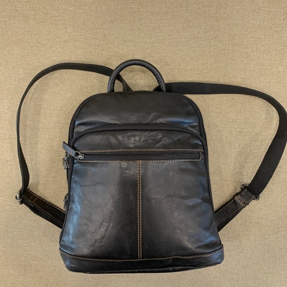 Handbags - Black Leather Jack Georges Voyager Small Backpack